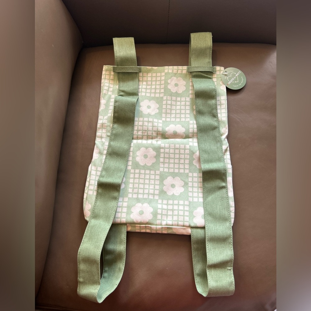 Macy's Floral Backpack with Green Straps